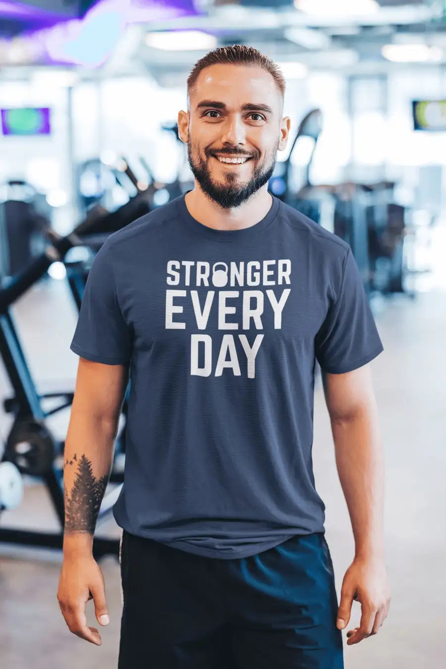 Stronger Every DayFitness Half Sleeves T Shirt for Men and Women | Premium Design | Catch My Drift India - Catch My Drift India Clothing black, clothing, general, gym, made in india, multi co