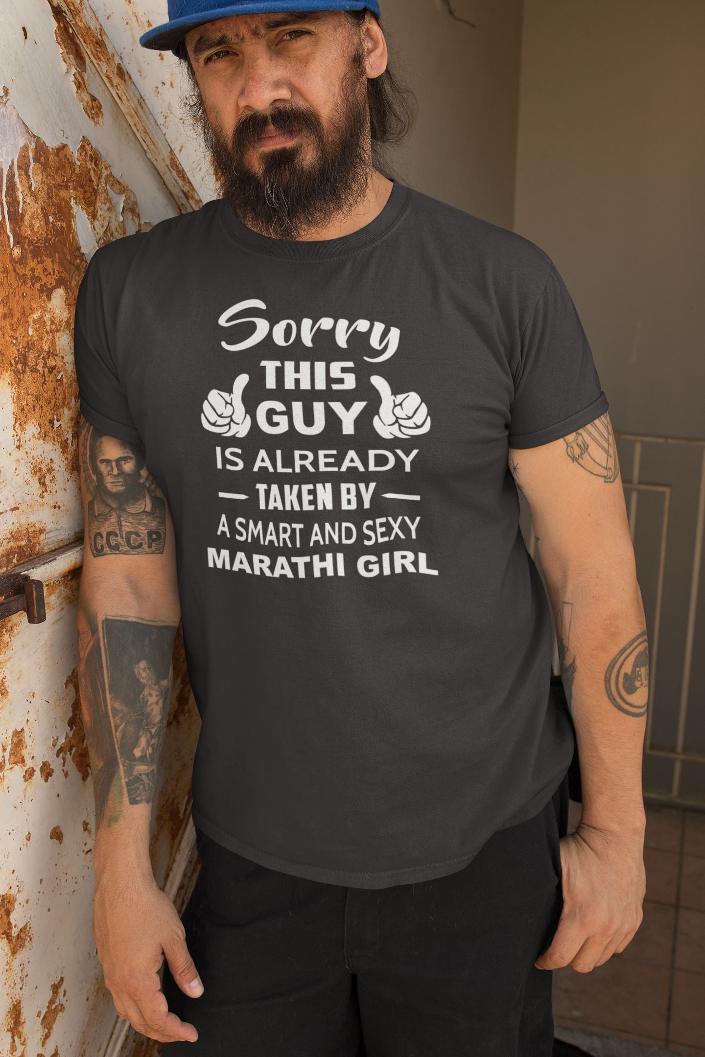 Sorry This Guy is Already Taken By A Smart and Sexy Marathi Girl Exclusive T Shirt for Men freeshipping - Catch My Drift India