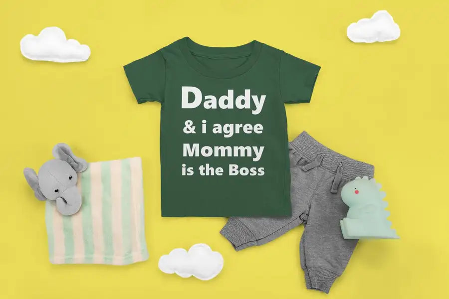 Mommy is the Boss Adorable T Shirt for New Born Babies | Premium Design | Catch My Drift India freeshipping - Catch My Drift India