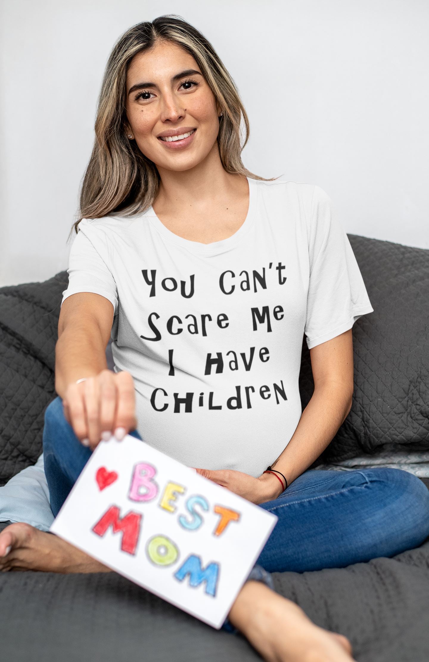 You Can't Scare Me I Have Children Funny White T Shirt for Mothers and Fathers freeshipping - Catch My Drift India