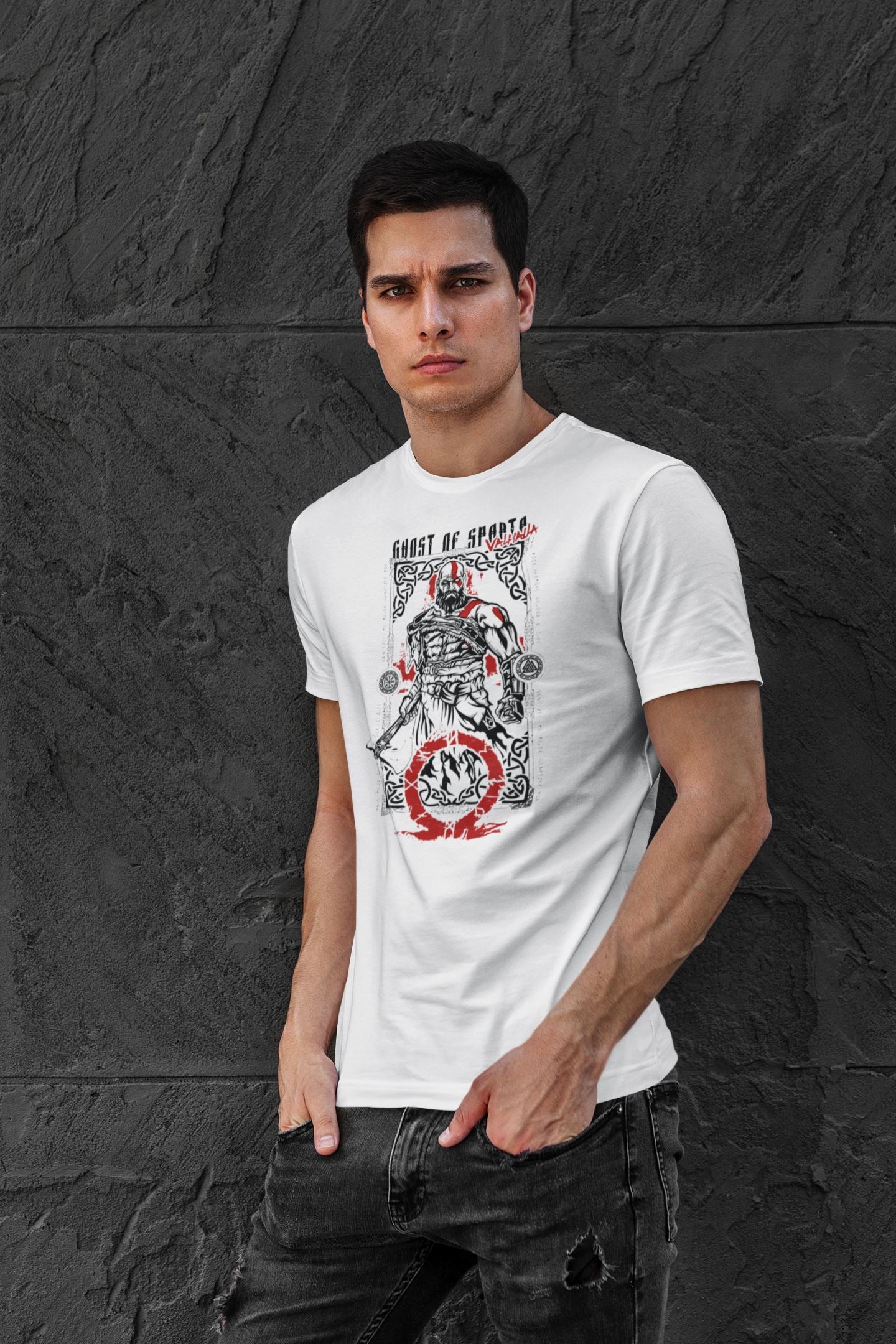 Kratos The Ghost of Sparta / Valhalla Official God of War T Shirt for Men and Women freeshipping - Catch My Drift India