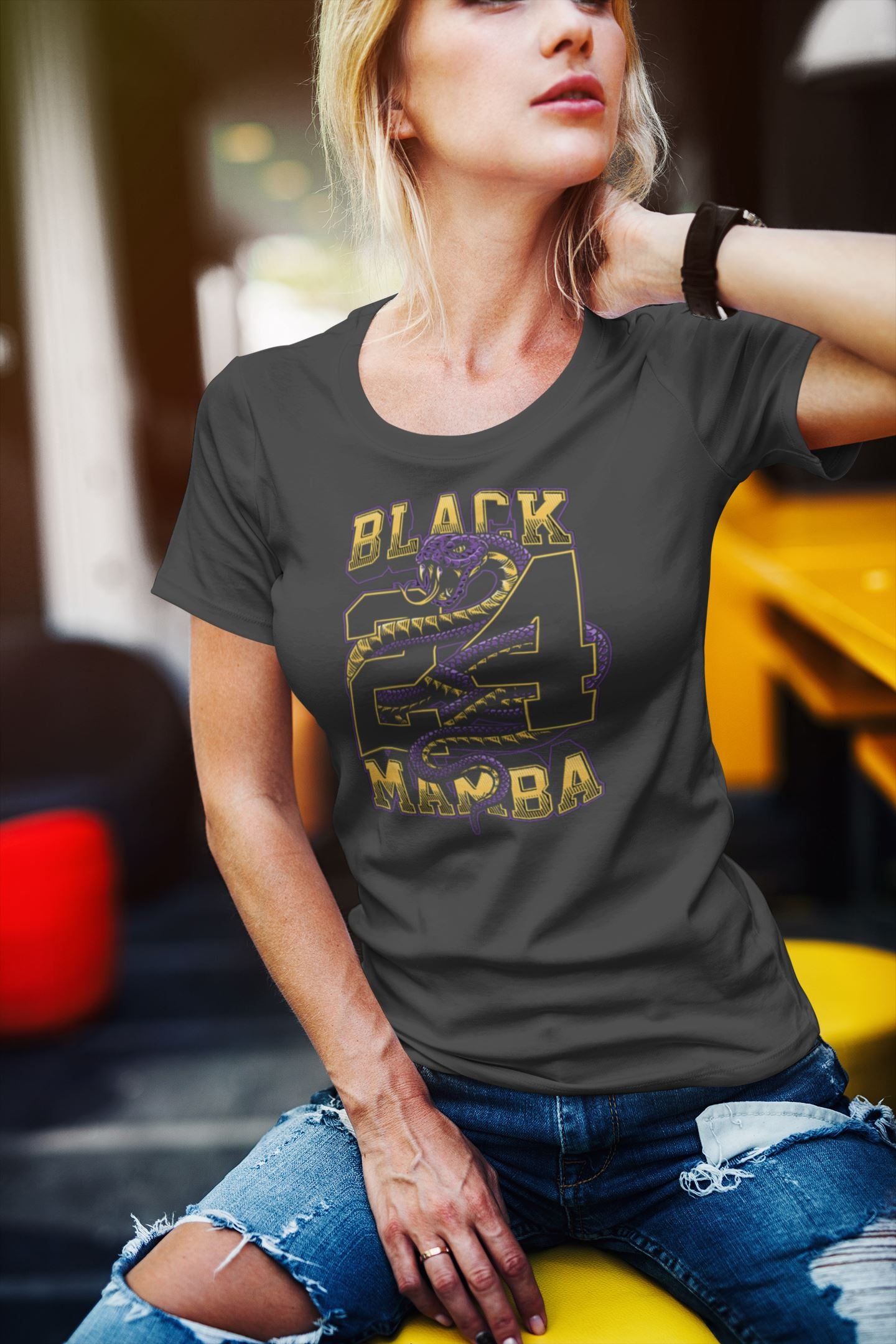 Black Mamba No. 24 Official Kobe Bryant Black T Shirt for Men and Women freeshipping - Catch My Drift India