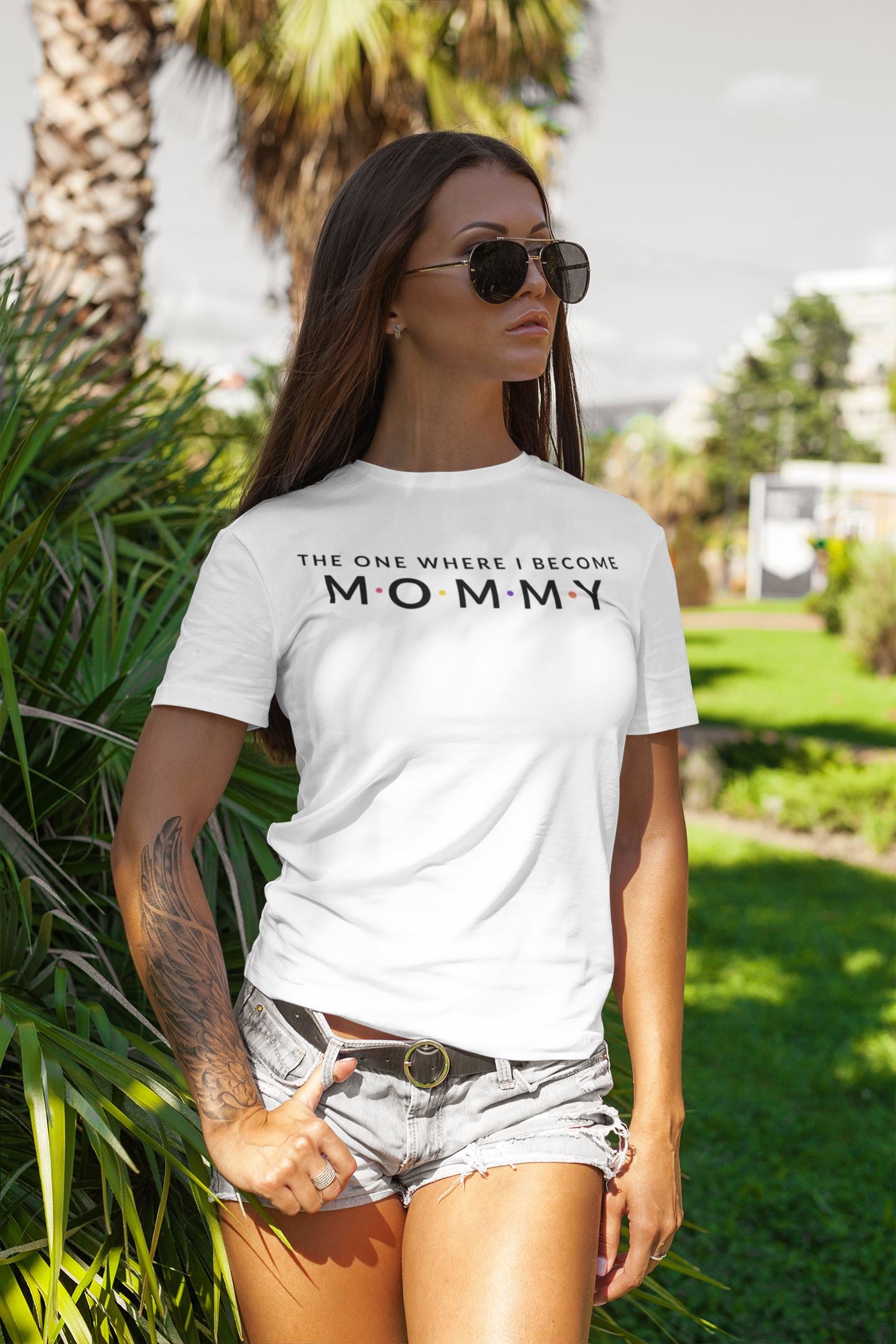 The One Where I Become Mommy Supreme White T Shirt for Women freeshipping - Catch My Drift India