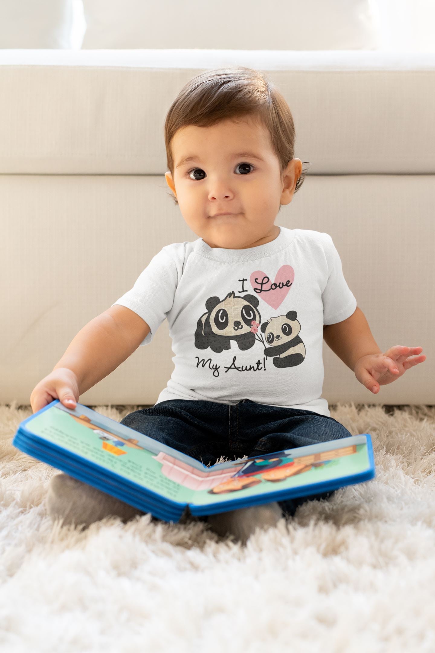 I Love My Aunt Special Cute Panda T Shirt for Babies freeshipping - Catch My Drift India