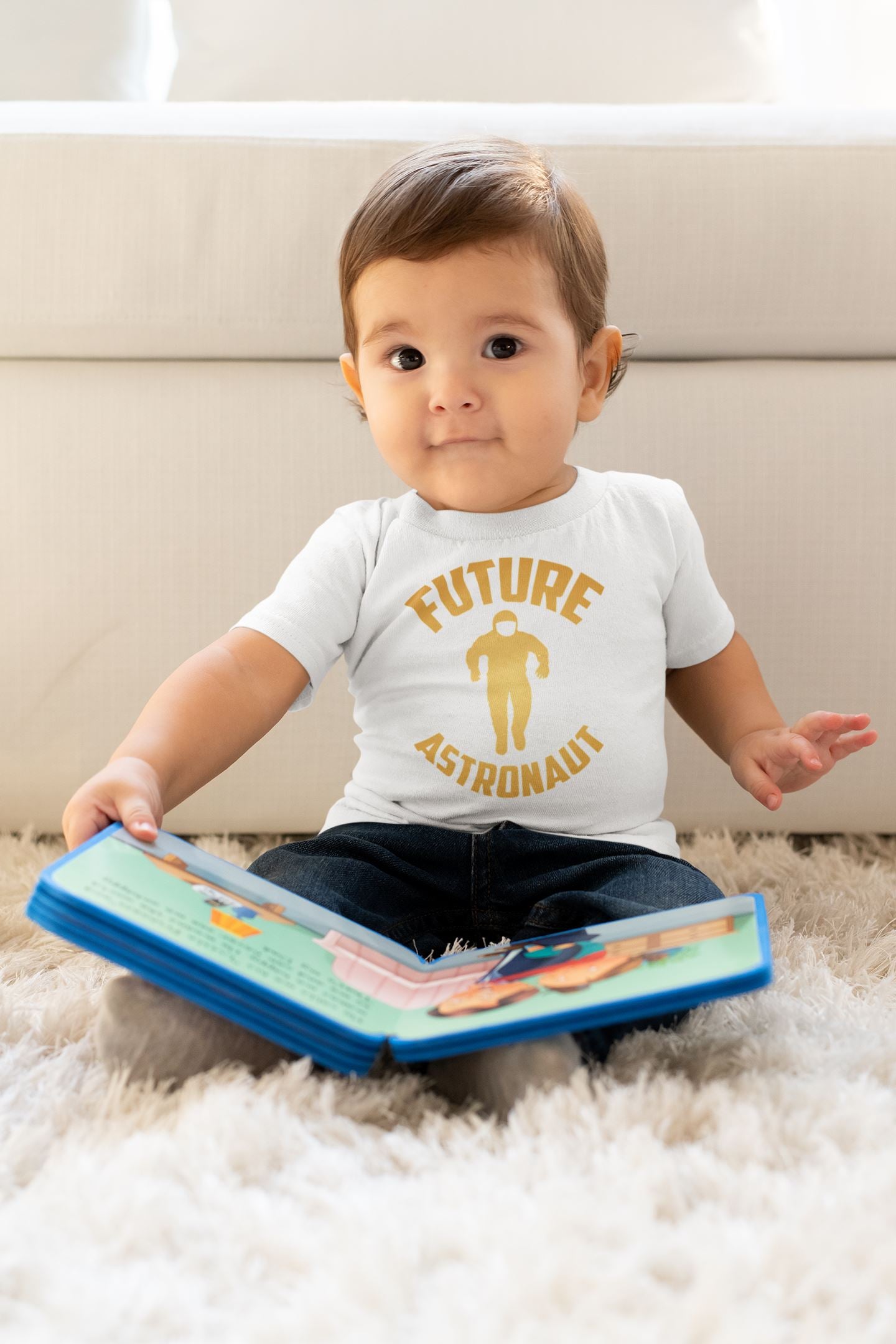 Future Astronaut Special White and Maroon T Shirt for Babies freeshipping - Catch My Drift India