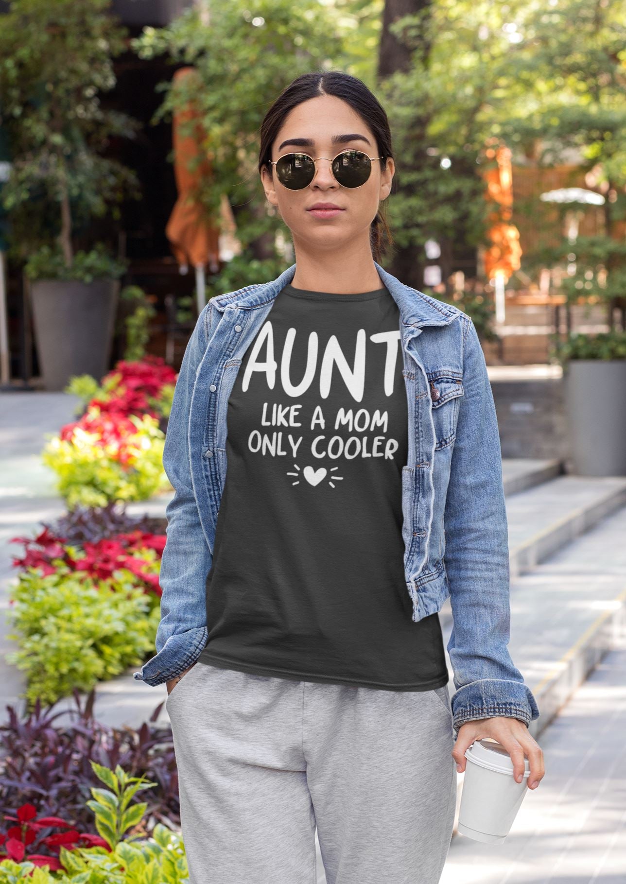 Aunt Like a Mom Only Cooler Special Black T Shirt for Women freeshipping - Catch My Drift India