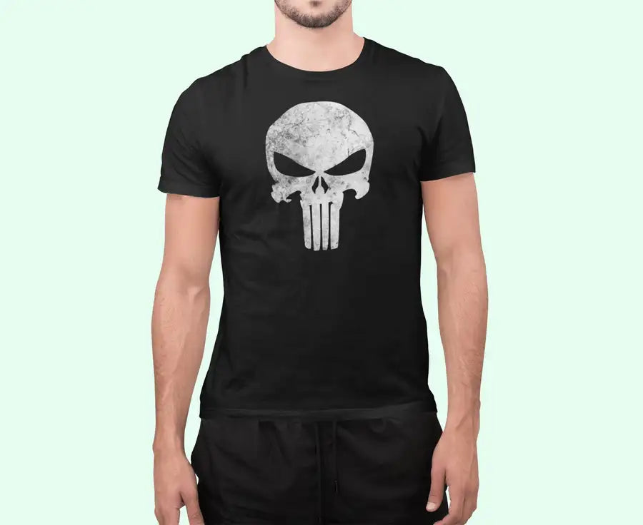 The Punisher Skull Exclusive T shirt for Men | Premium Design | Catch My Drift India - Catch My Drift India  black, clothing, general, made in india, marvel, movies, punisher, shirt, super, s