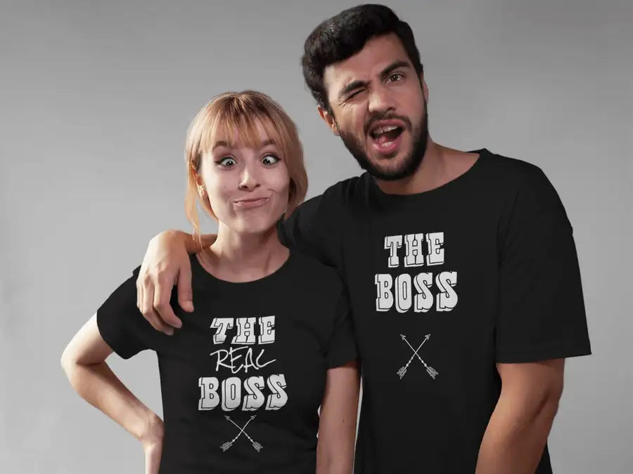The Real Boss Exclusive T Shirt for Women | Premium Design | Catch My Drift India - Catch My Drift India Clothing black, clothing, couples, female, made in india, parents, shirt, t shirt, tsh
