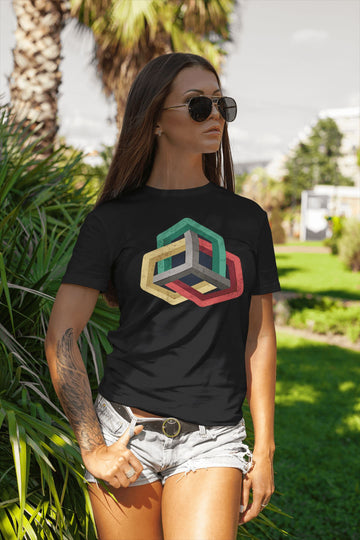 Three Cubes Illusion Mind Bending T Shirt for Men and Women | Premium Design | Catch My Drift India