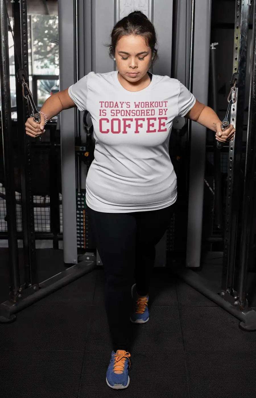 Today's Workout - Sponsored By Coffee Unisex T Shirt | Premium Design | Catch My Drift India - Catch My Drift India Clothing clothing, general, gym, made in india, shirt, t shirt, trending, t