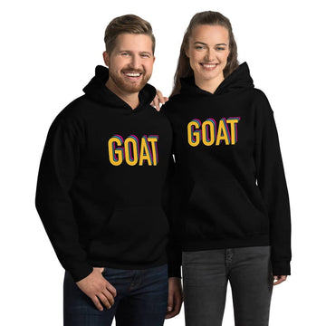 GOAT Official Black Hoodie for Men and Women