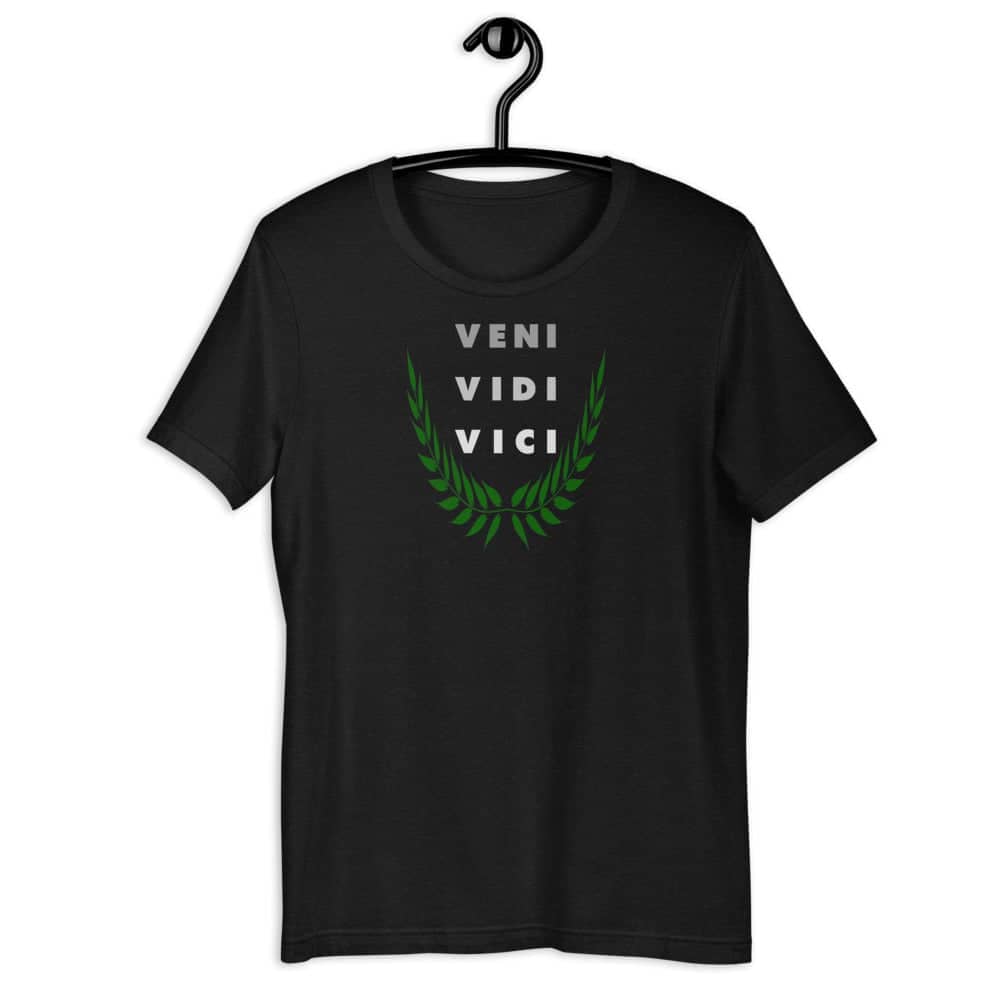 Veni Vidi Vici Exclusive Black T Shirt for Men and Women freeshipping - Catch My Drift India