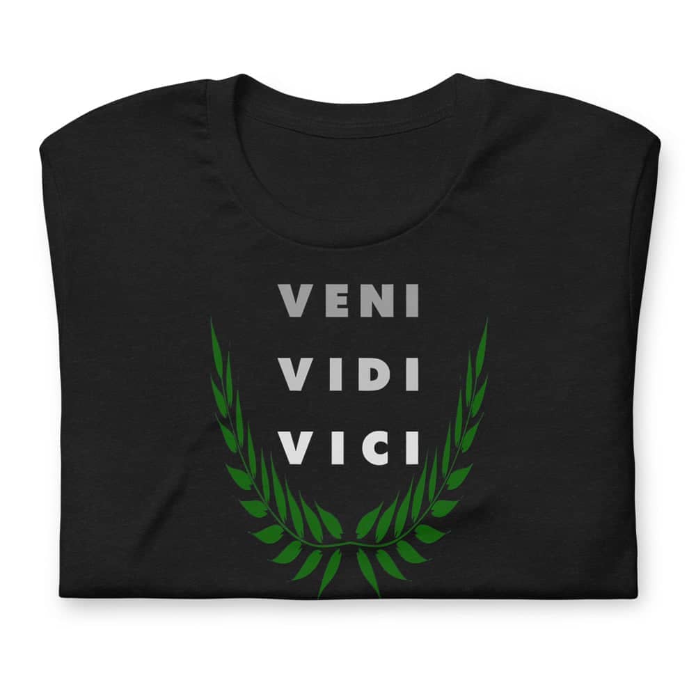 Veni Vidi Vici Exclusive Black T Shirt for Men and Women freeshipping - Catch My Drift India