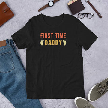 First Time Daddy Special Black T Shirt for Men