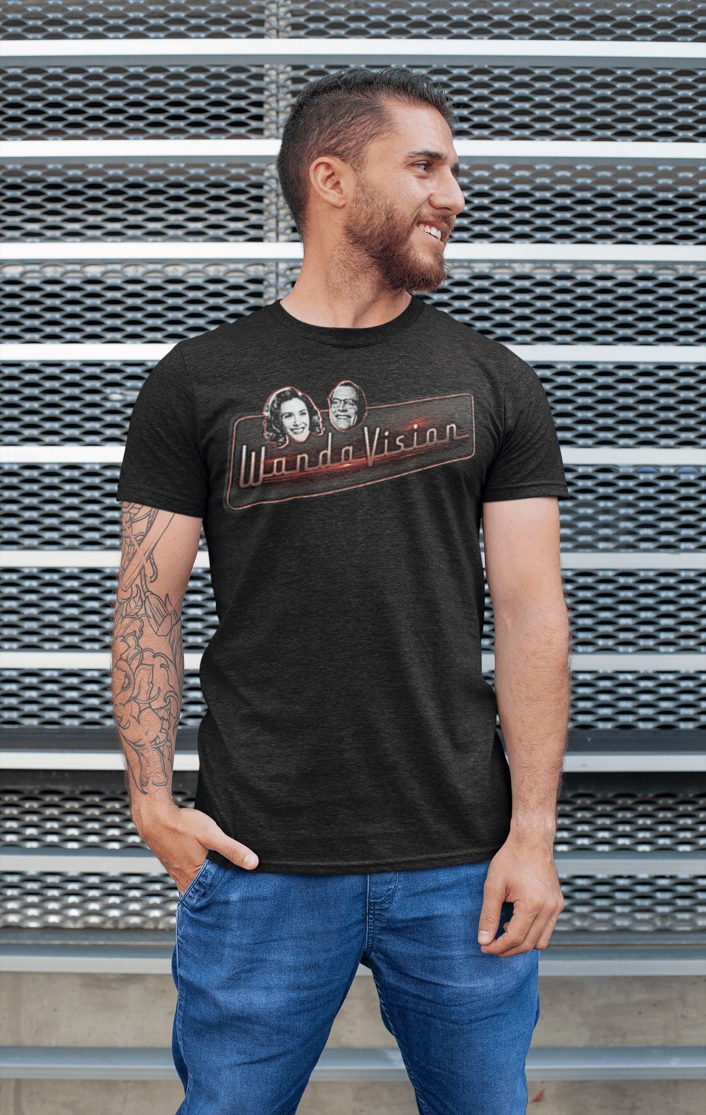 WandaVision Floating Heads Official T Shirt for Men and Women | Premium Design | Catch My Drift India - Catch My Drift India  black, clothing, made in india, marvel, movies, shirt, super, sup