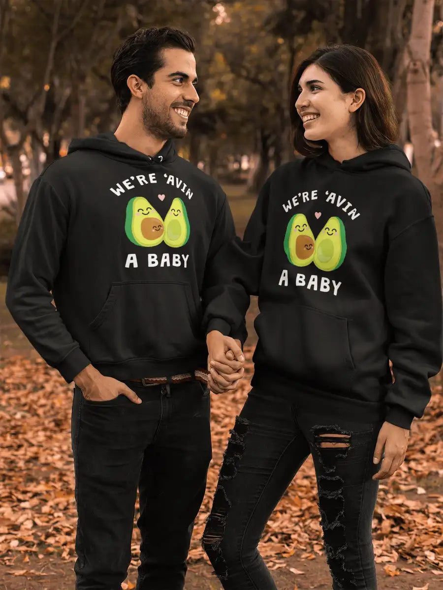 We're Avin a Baby Hoodie / Sweatshirt for New Mothers | Premium Design | Catch My Drift India - Catch My Drift India Clothing couples, hoodie, jacket, mom, mother, parents, winter