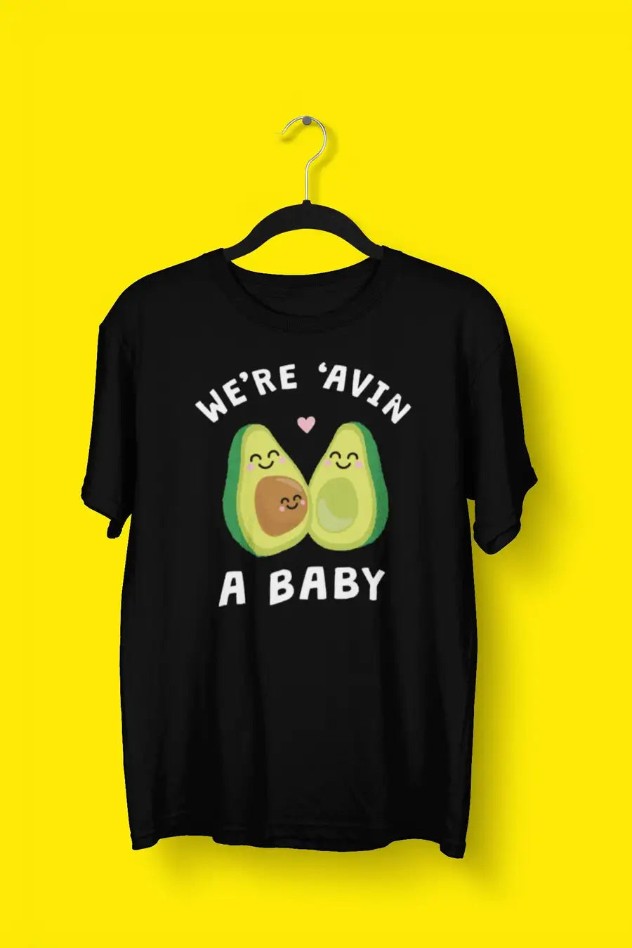 We're Avin a Baby T Shirts for Women | Premium Design | Catch My Drift India - Catch My Drift India Clothing black, clothing, female, made in india, mom, mother, multi colour, parents, pregna