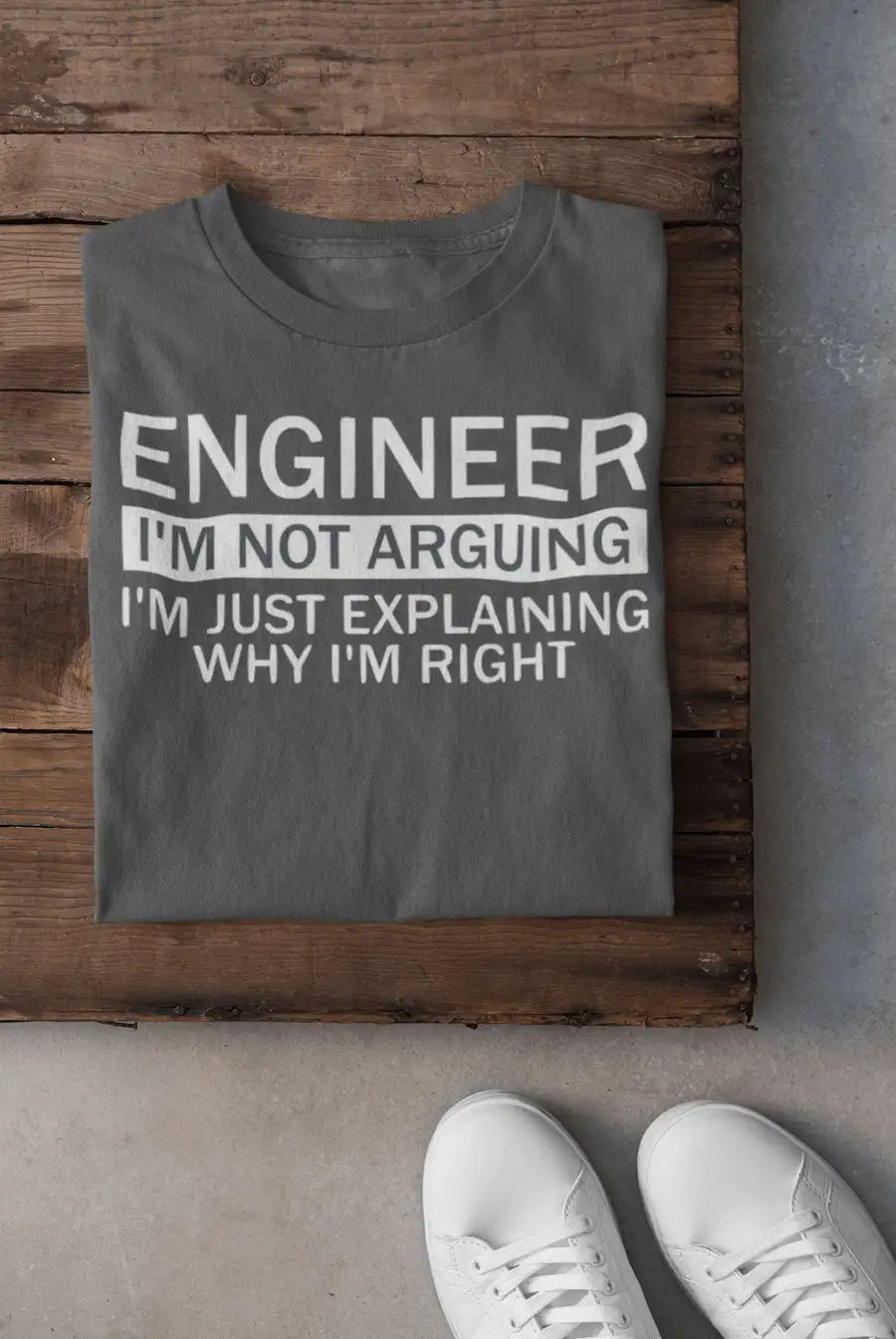 "Why I am Right" Engineer T Shirt for Men | Premium Design | Catch My Drift India - Catch My Drift India Clothing black, clothing, engineer, engineering, made in india, multi colour, shirt, t